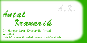antal kramarik business card